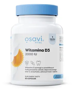 Osavi - Witamina D3, 2000IU, 60 kapsułek miękkich