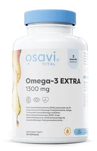 Osavi - Omega-3 Extra, 1300mg, Cytryna, 120 kapsułek miękkich