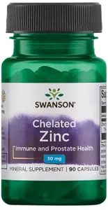 Swanson - Cynk, Albion Chelated Zinc, 30mg, 90 kapsułek