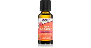 NOW Foods - Witamina D-3 & MK-7, Płyn, 30 ml