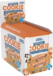 Applied Nutrition - Ciastko Proteinowe, Critical Cookie, Salted Caramel & Chocolate Chip, 12 x 85g