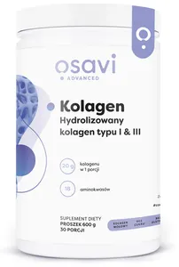 Osavi - Kolagen Hydrolizowany, Typu I & III, Proszek, 600g