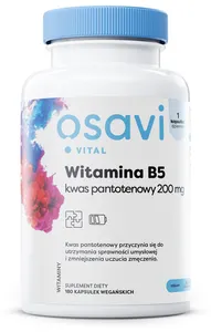 Osavi - Witamina B5 Kwas Pantotenowy, 200mg, 180 vkaps