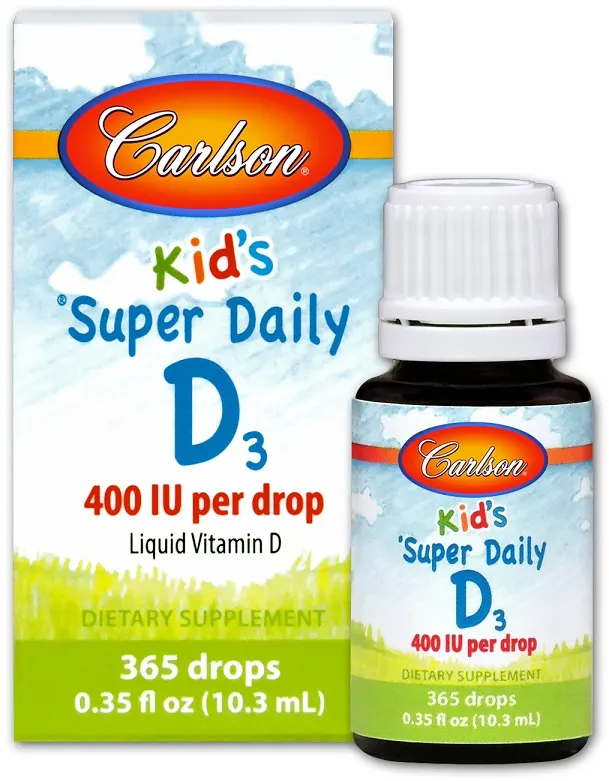 Carlson Labs - Kid's Super Daily D3, 400 IU, 10 ml