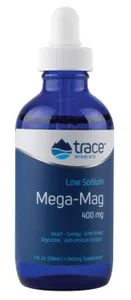 Trace Minerals - Magnez Jonowy, Mega-Mag, 400mg, Płyn, 118 ml