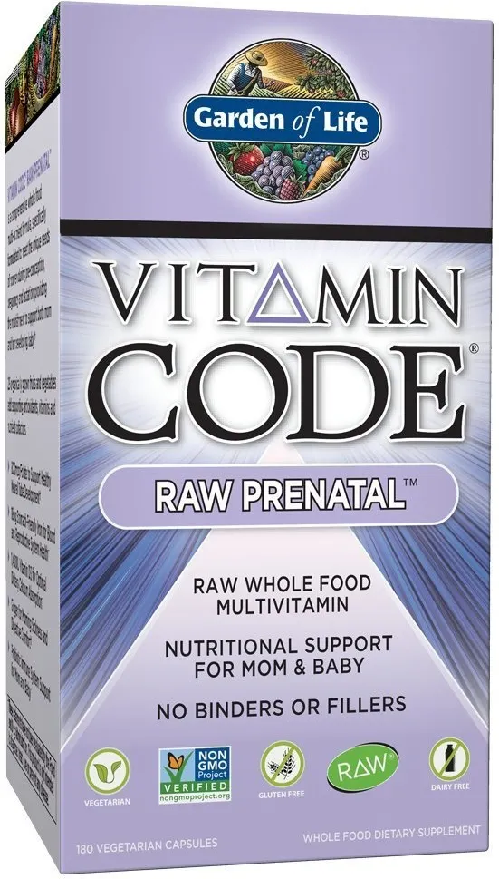 Garden of Life - Vitamin Code RAW Prenatal, Multiwitaminy dla Kobiet w Ciąży, 180 vkaps
