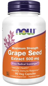 Now Foods - Grape Seed Extract, 500mg Maximum Strength, 90 vkaps