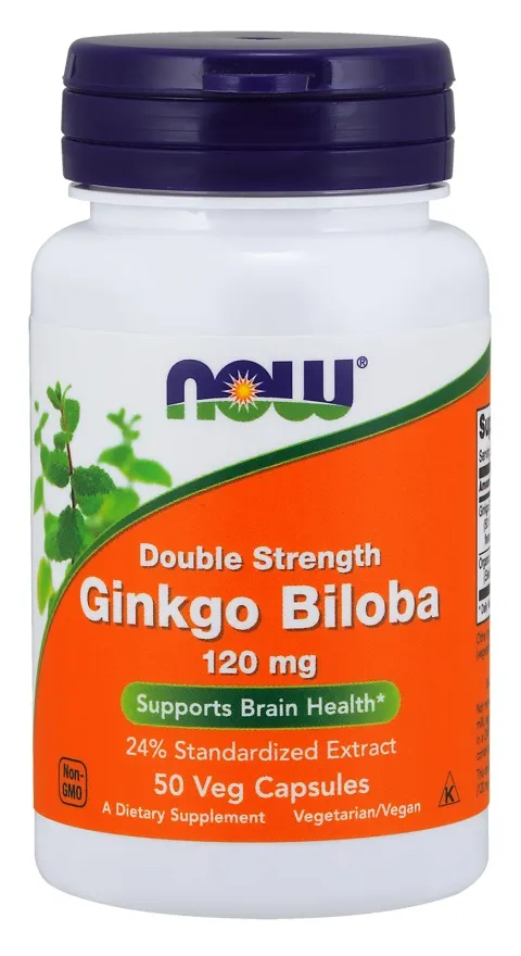 NOW Foods - Ginkgo Biloba, 120mg, 50 vkaps