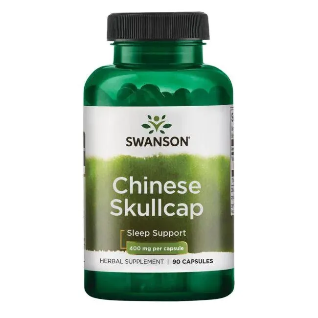 Swanson - Chinese Skullcap (Tarczyca Bajkalska), 400mg, 90 kapsułek