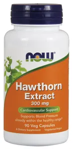NOW Foods - Wyciąg z Głogu, Hawthorn Extract, 300mg, 90 vkaps
