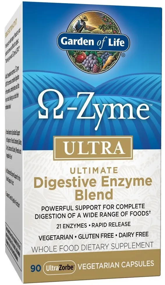 Garden of Life - Omega Zyme Ultra, Enzymy Trawienne, 90 vkaps