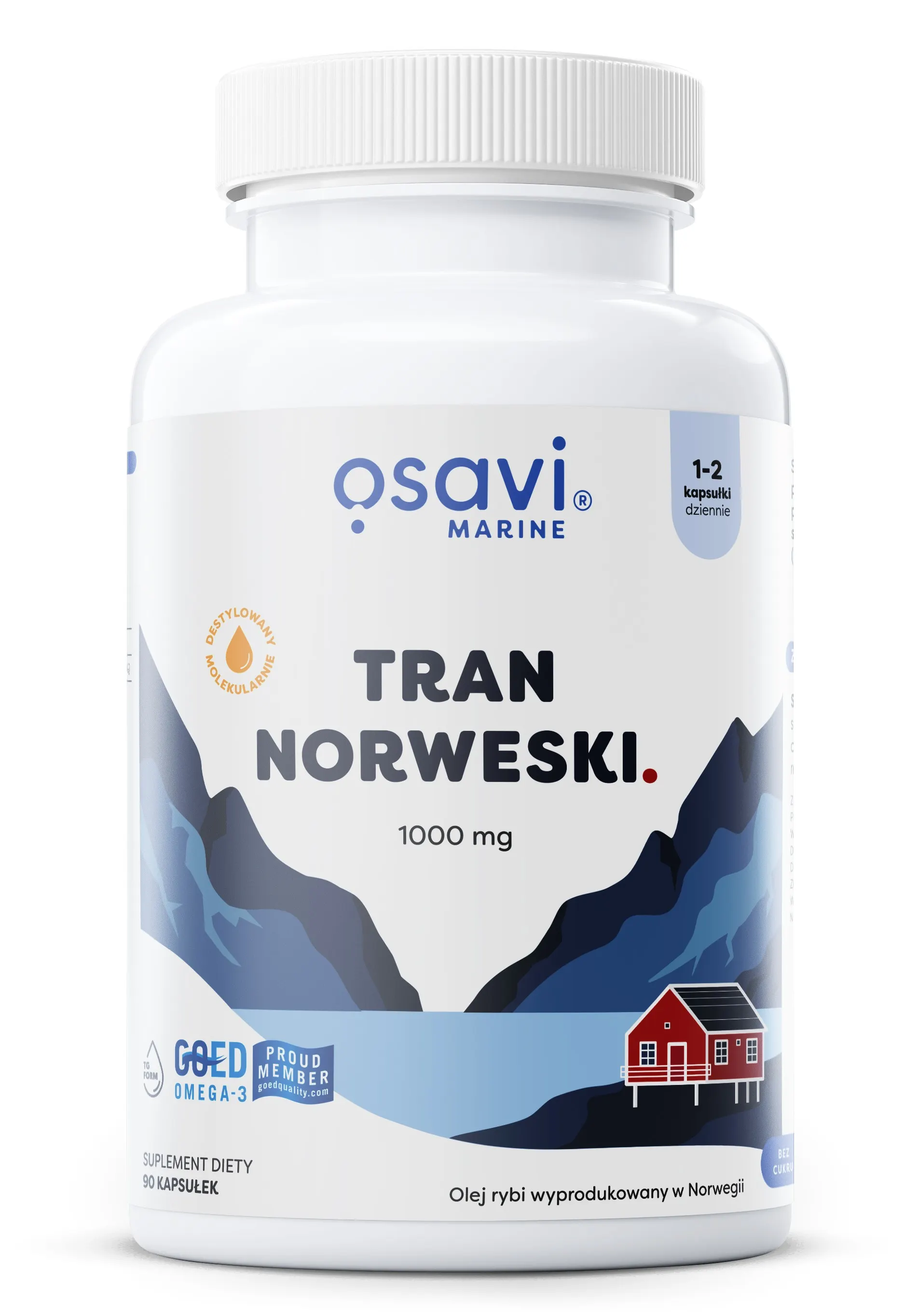 Osavi - Tran Norweski, 1000mg, Cytryna, 90 kapsułek miękkich