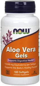NOW Foods - Aloes, Aloe Vera Gels, 100 kapsułek miękkich