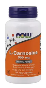 NOW Foods - Karnozyna, L-Carnosine, 500mg, 50 vkaps