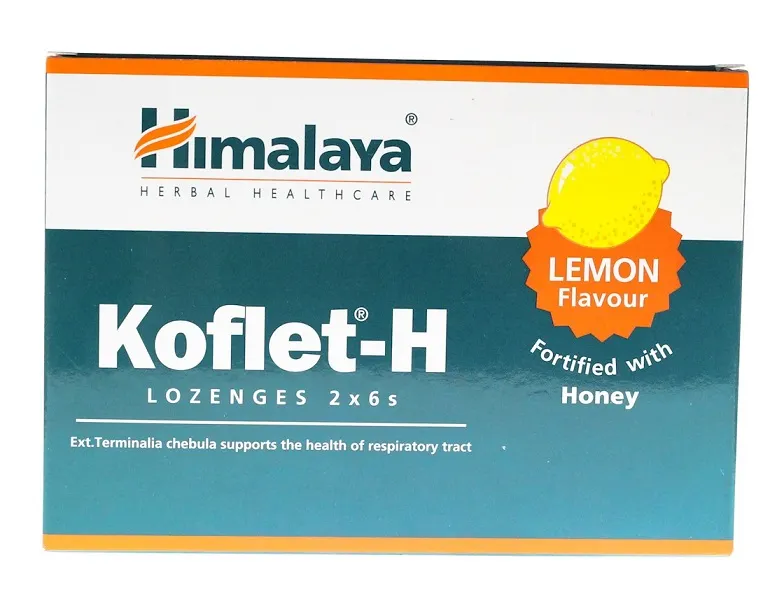 Himalaya - Koflet-H, Cytryna, 12 tabletek do ssania