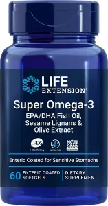 Life Extension - Super Omega-3 EPA / DHA z Lignanami Sezamowymi i Ekstraktem z Oliwek, 60 kapsułek miękkich