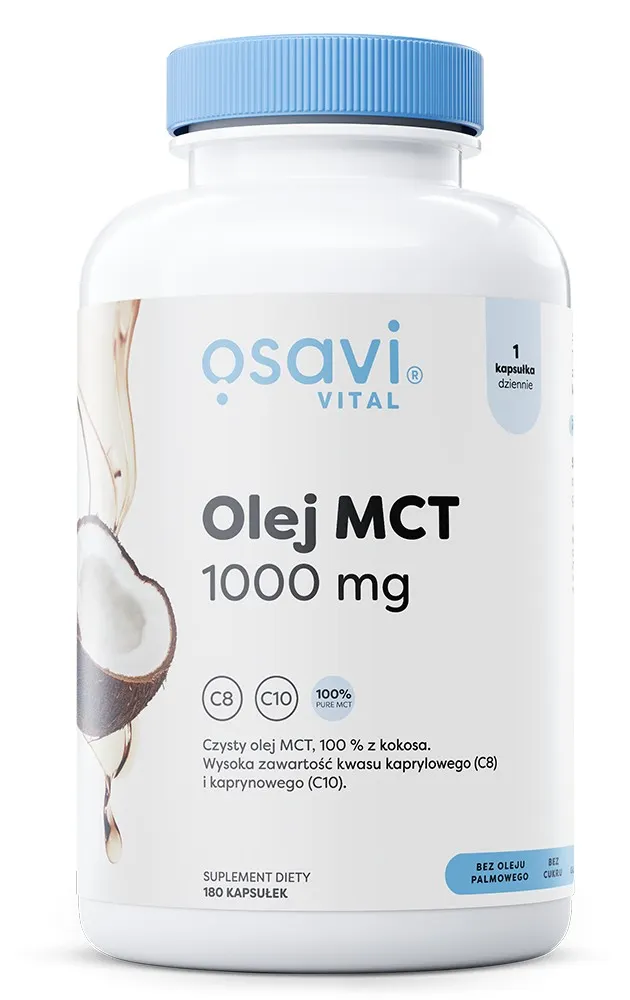 Osavi - Olej MCT, 1000mg, 180 kapsułek miękkich