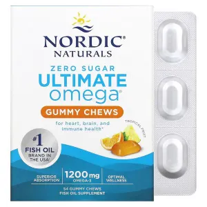 Nordic Naturals - Ultimate Omega, Tropical Fruit, 54 żelek