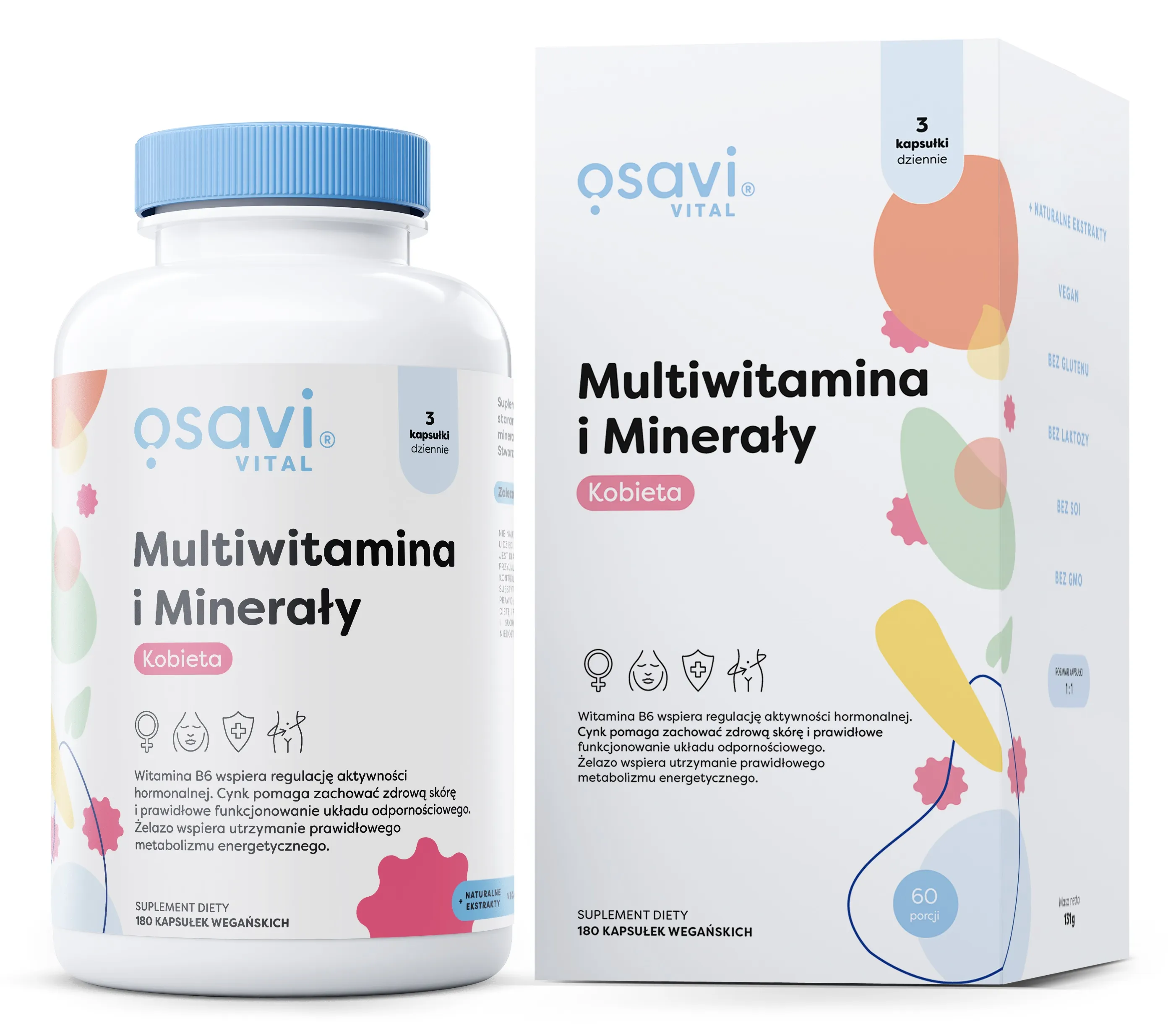 Osavi - Multiwitaminy i Minerały Kobieta, 180 vkaps
