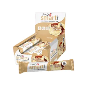 PhD - Baton Smart Bar, White Choc Blondie, 12 szt. x 64g