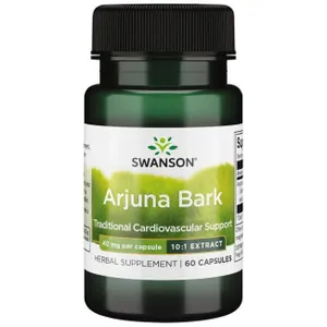 Swanson - Kora Arjuny, Ekstrakt 10:1, 40mg, 60 kapsułek