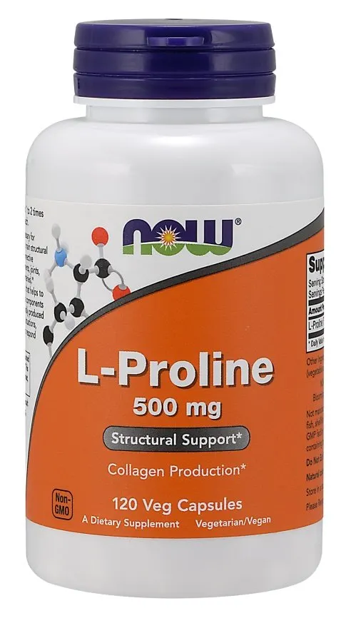 NOW Foods - L-Prolina, 500 mg, 120 vkaps