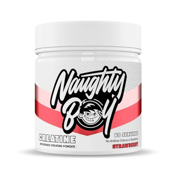 Naughty Boy - Kreatyna, Truskawka, Proszek 300g