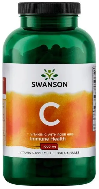 Swanson - Witamina C z Dziką Różą, 1000mg, 250 kapsułek
