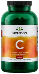 Swanson - Witamina C z Dziką Różą, 1000mg, 250 kapsułek