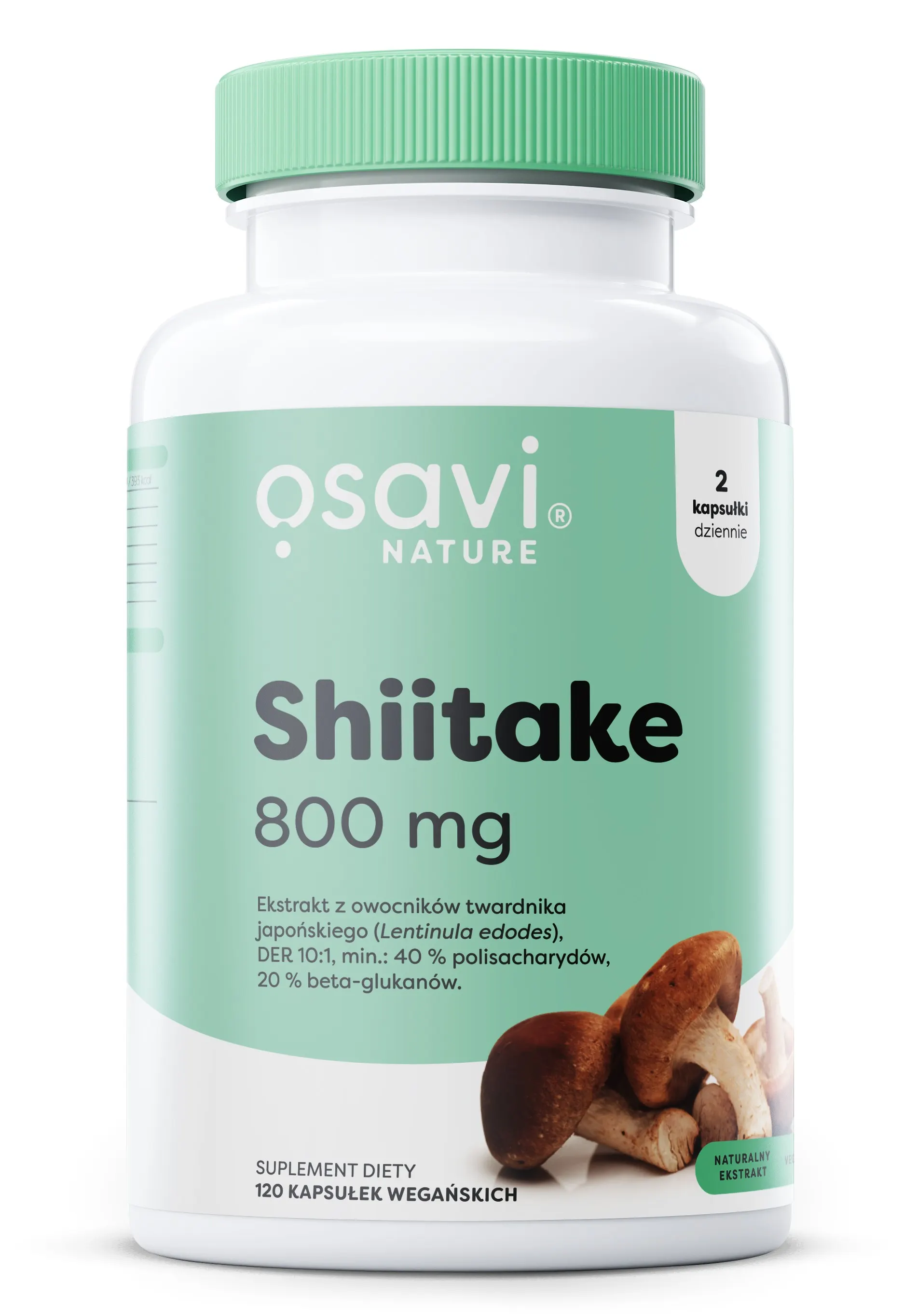 Osavi - Grzyby Shiitake, 800mg, 120 vkaps