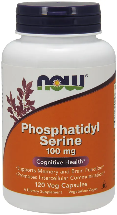 NOW Foods - Fosfatydyloseryna, 100mg, 120 vkaps