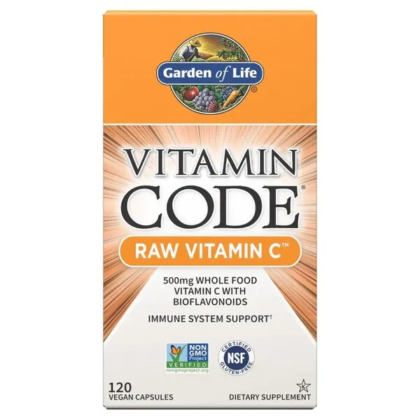 Garden of Life - Vitamin Code RAW, Witamina C, 500 mg, 120 vkaps