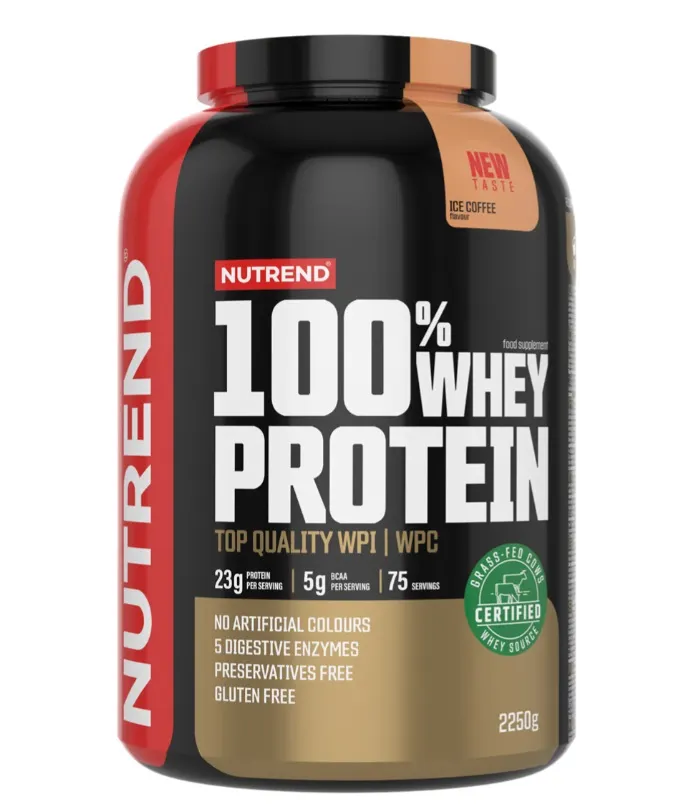 Nutrend - Odżywka Białkowa 100% Whey Protein, Ice Coffee, Proszek 2250g