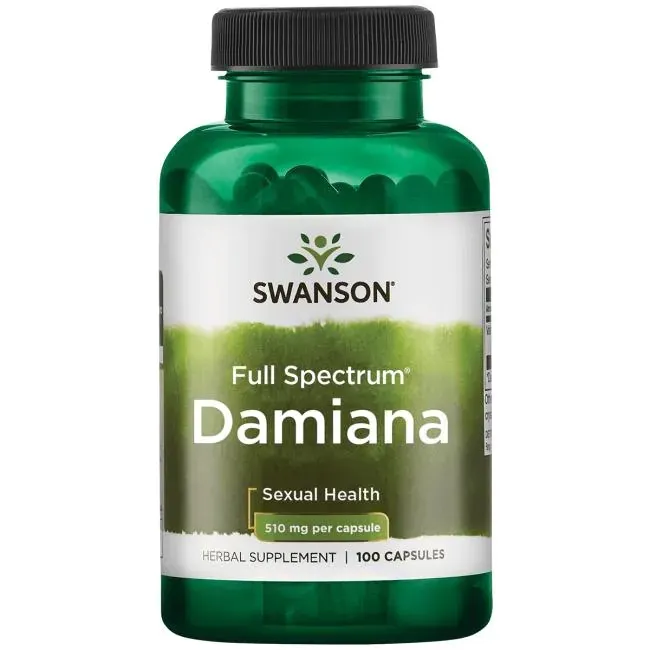 Swanson - Damiana, 510mg, 100 kapsułek