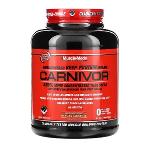 MuscleMeds - Carnivor Mass, Wanilia Karmel, Proszek, 1904g