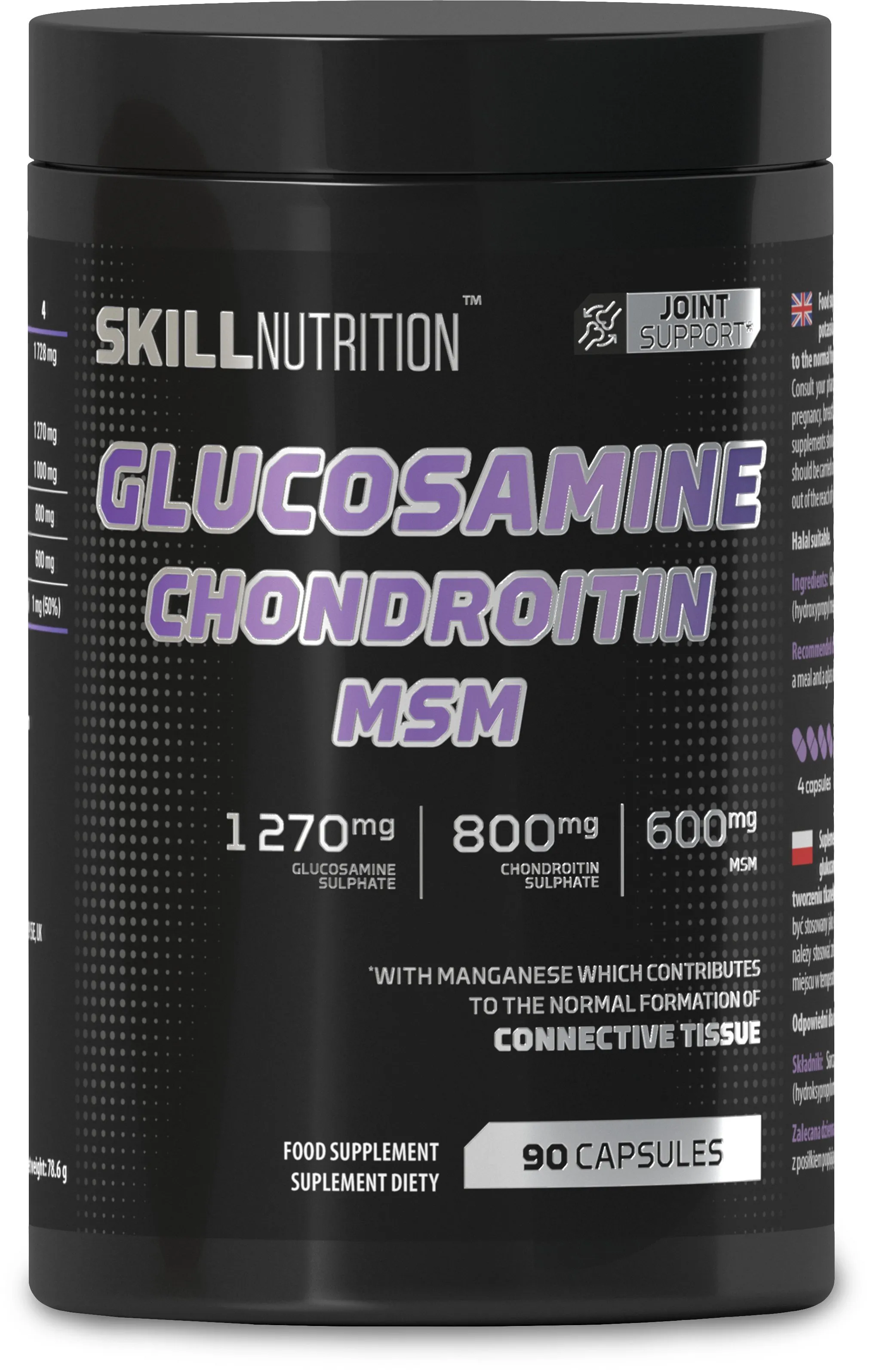 Skill Nutrition - Glukozamina Chondroityna MSM, 90 kapsułek