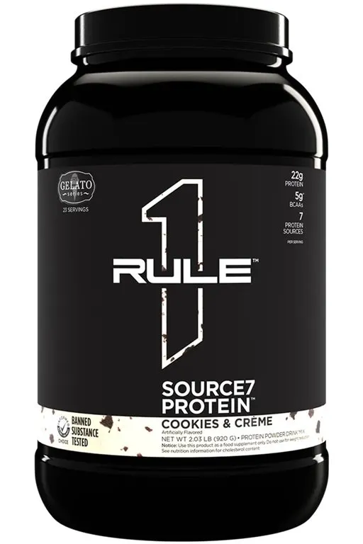 Rule One - Odżywka Białkowa Source7 Protein, Cookies & Creme Gelato, Proszek 920g
