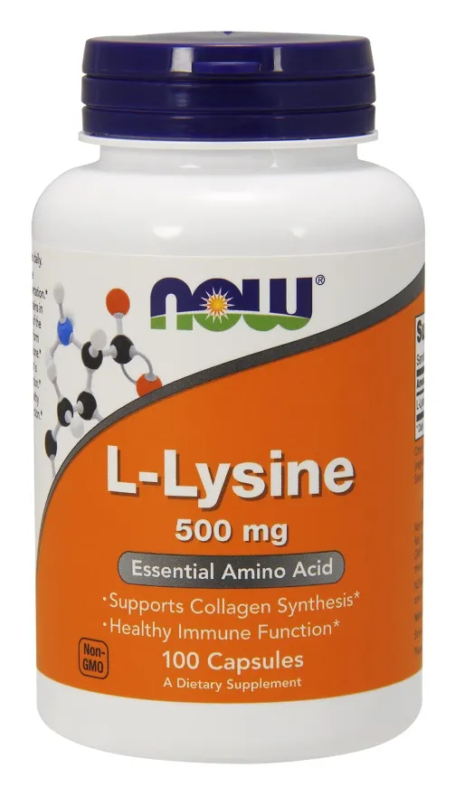 NOW Foods - L-Lizyna, 500mg, 100 kapsułek