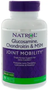 Natrol - Glukozamina, Chondroityna, MSM, 150 tabletek