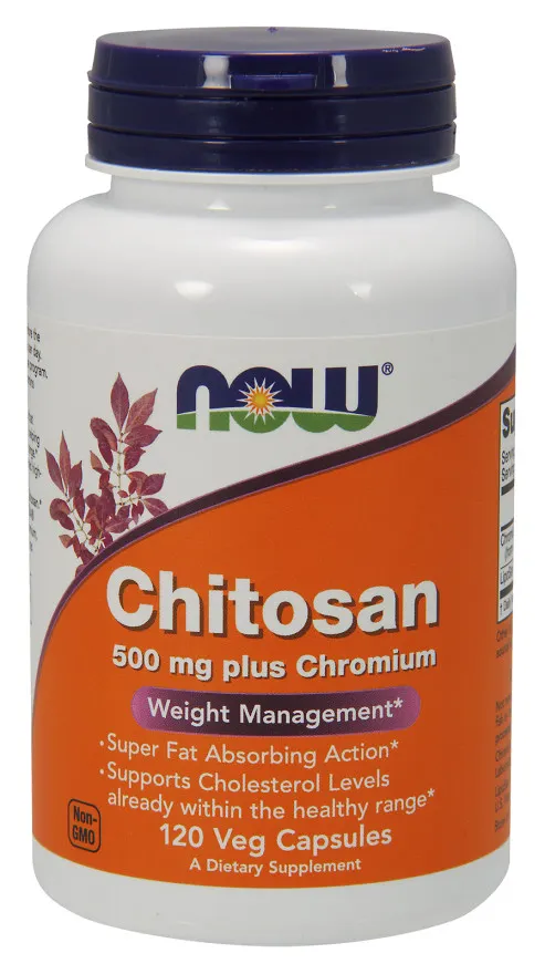NOW Foods - Chitosan z Chromem, 500mg, 120 vkaps