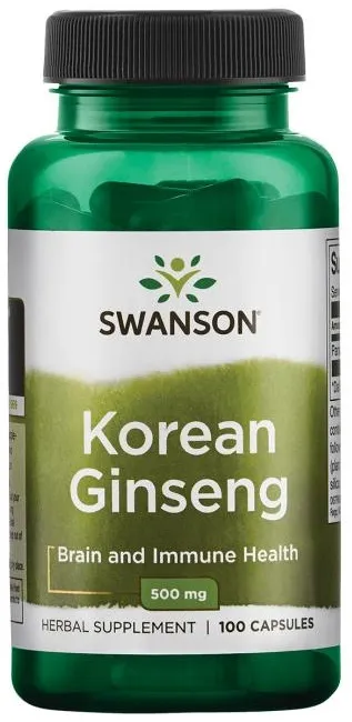 Swanson - Żeń-Szeń Koreański, 500mg, 100 kapsułek