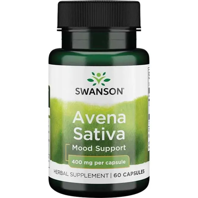 Swanson - Avena Sativa (Owies Prawdziwy), 400mg, 60 kapsułek