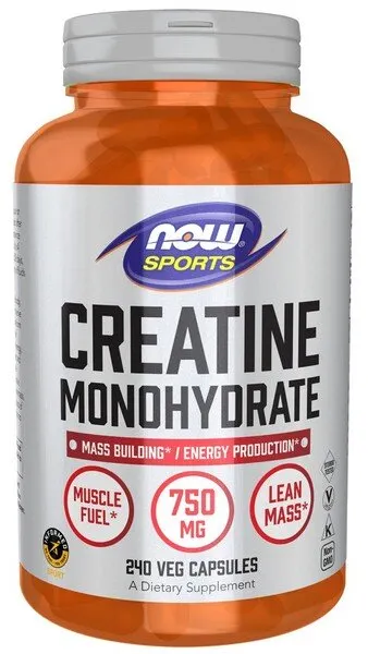 Now Foods - Monohydrat Kreatyny, 750mg, 240 vkaps