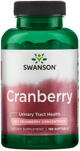 Swanson - Żurawina, 180 kapsułek miękkich