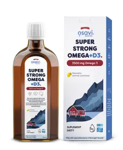 Osavi - Super Strong Omega + D3, 3500mg Omega 3, Cytryna, Płyn, 250 ml