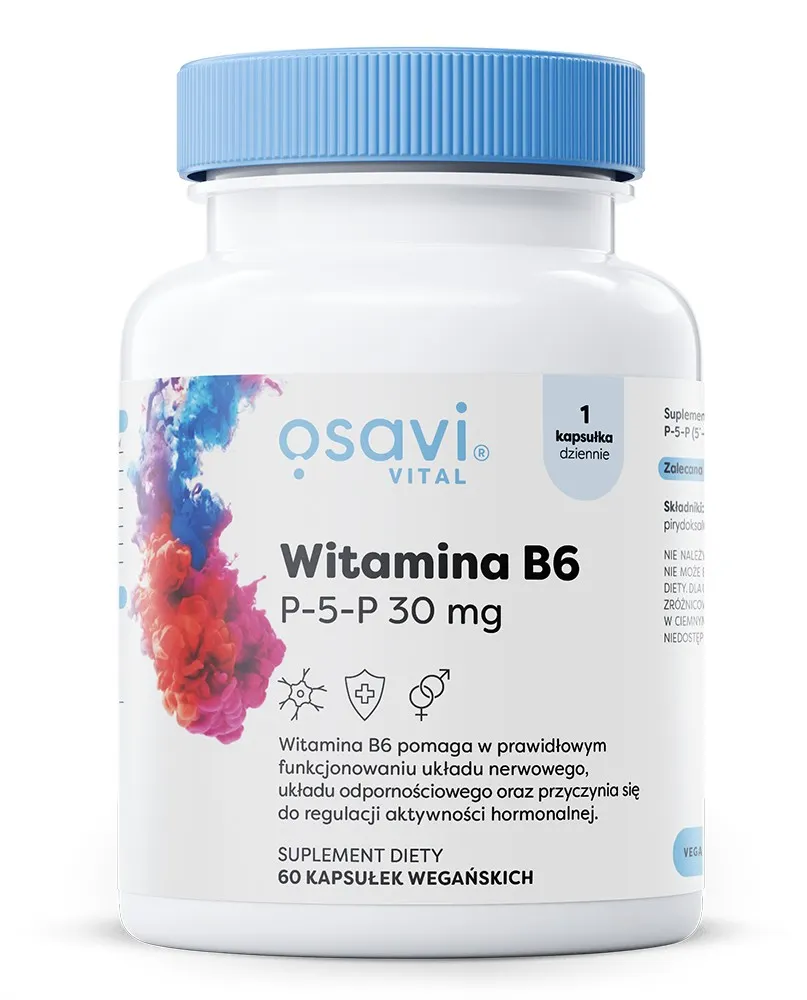 Osavi - Witamina B6, P-5-P, 30 mg, 60 vkaps