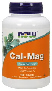 NOW Foods - Cal-Mag z Kompleksem Witaminy B i Witaminą C, 100 tabletek