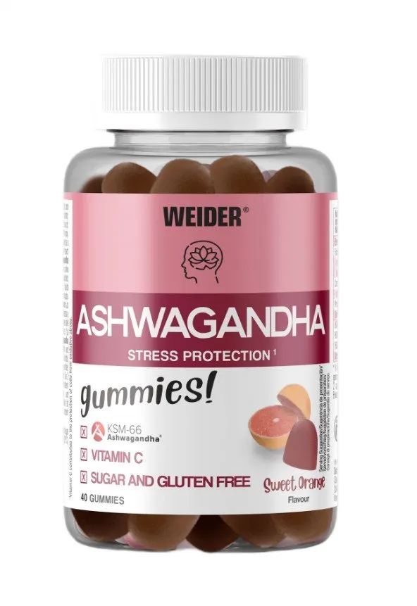 Weider - Ashwagandha Gummies, Sweet Orange, 40 żelków