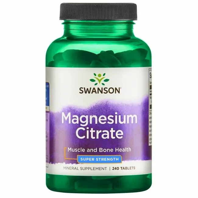 Swanson - Cytrynian Magnezu, 225mg, 240 tabletek