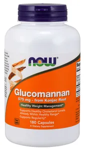 NOW Foods - Glucomannan z Korzenia Konjac, 575mg, 180 kapsułek